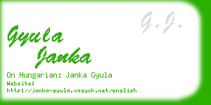 gyula janka business card